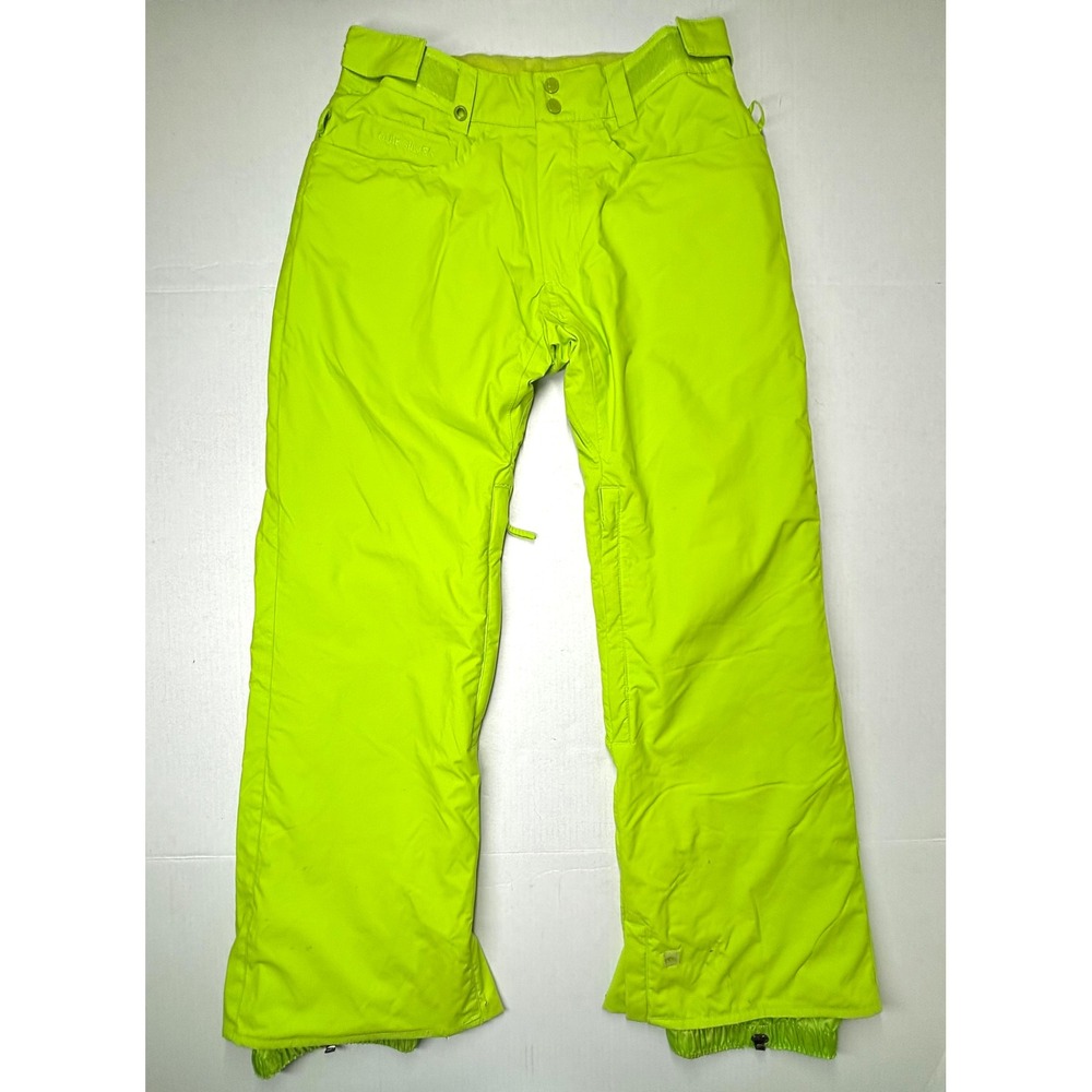 Quiksilver DryFlight Ski Snowboardโ Pants Neon Quiktech Small 10K Green Y2K EUC